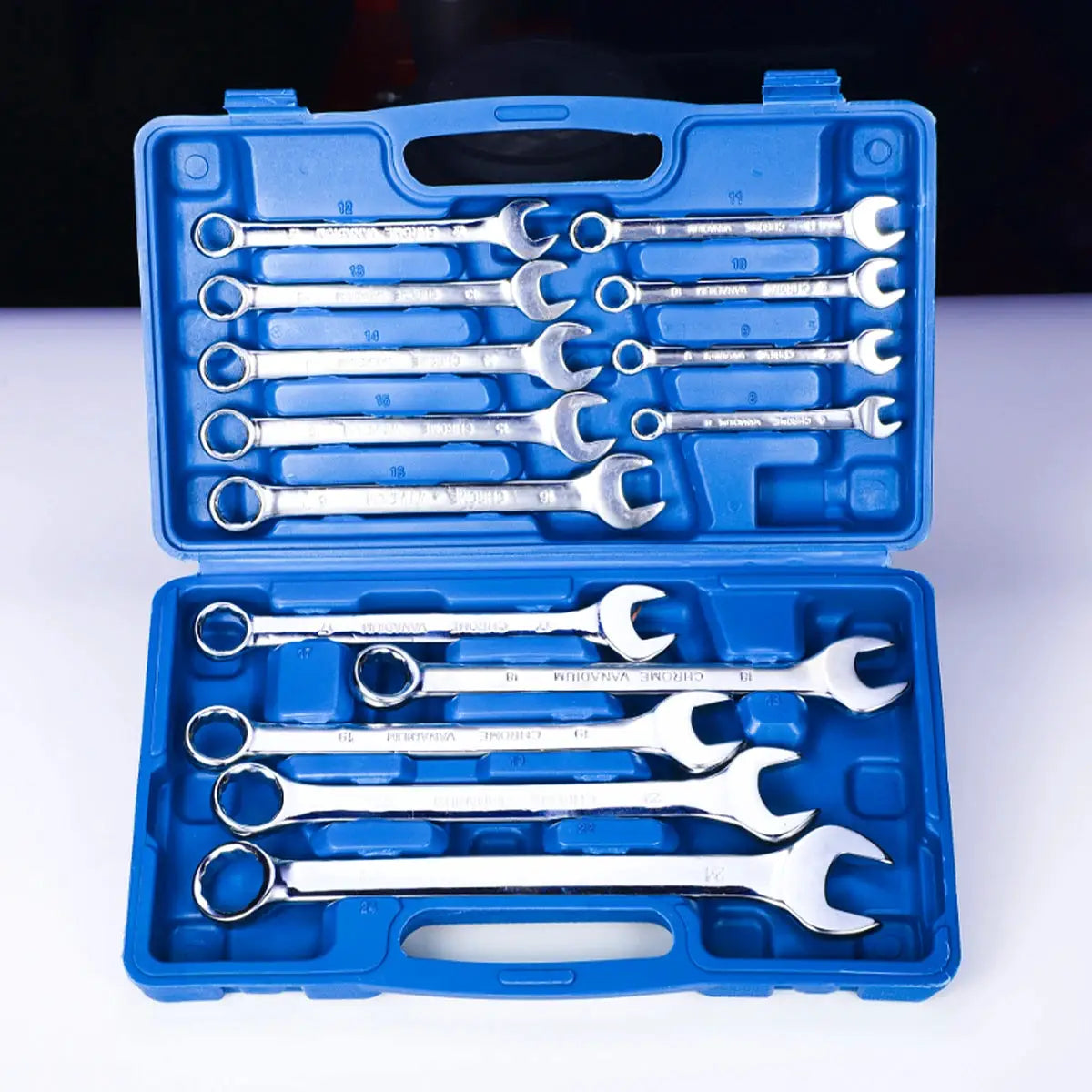 Spanner Wrench Set Combination Wrench 14 Piece with Box,Perfect for Home,Bike,Car Repairs from PriceLows™