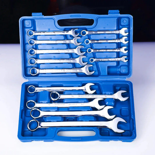 Spanner Wrench Set Combination Wrench 14 Piece with Box,Perfect for Home,Bike,Car Repairs from PriceLows™