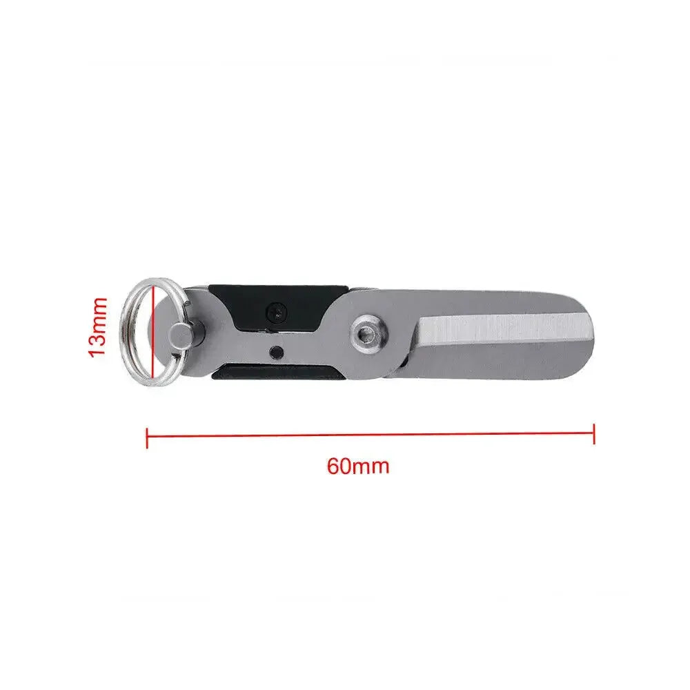 Mini Survival Spring EDC Scissor Gadget Keychain Cutter Spring Gear Pocket Ring Fold Scissor Cut from PriceLows™