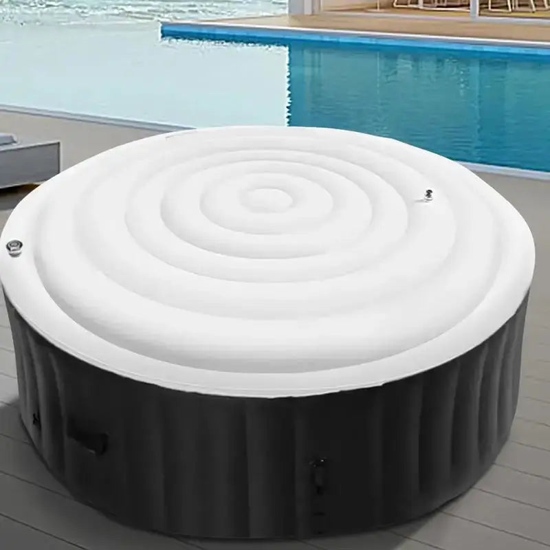145 Cm Diameter Inflatable Cover Energy Saving Round Hot Tub Lid Outdoor Spa Pool Windproof Rain Overflow Thermal Cover from PriceLows™