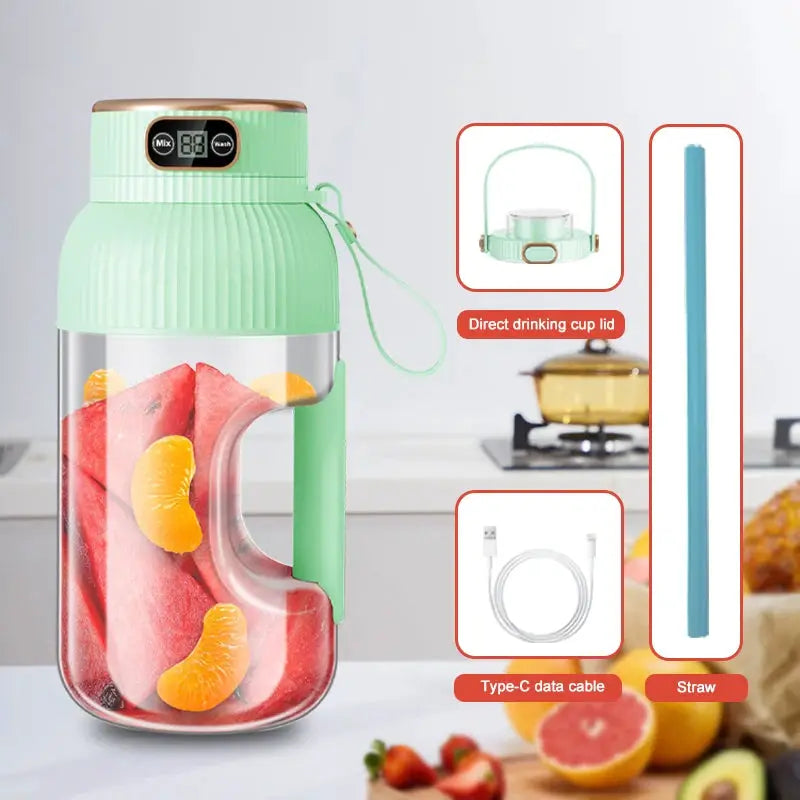 1000ML Portable Juicer Blender Fruit Juicer USB Charging Lemon Orange Fruit Juicing Cup Smoothie Blender Machine Kitchen Tools from PriceLows™