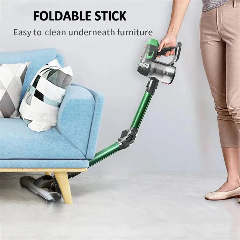 Cordless Stick Vacuum | LED Light | Foldable Design