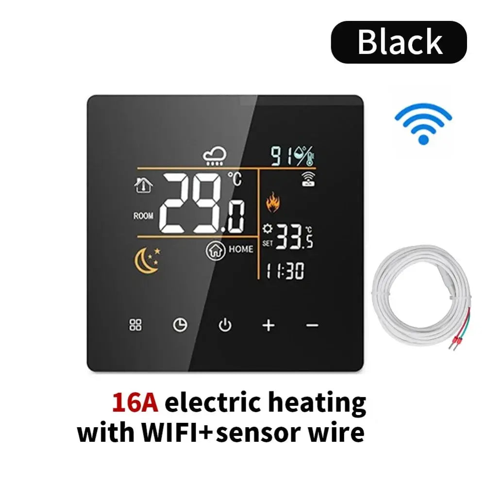 For Tuya Smart WiFi Thermostat And Hygrometer Digital Temperature Controller Temperature Humidity Infrared Controller from PriceLows™