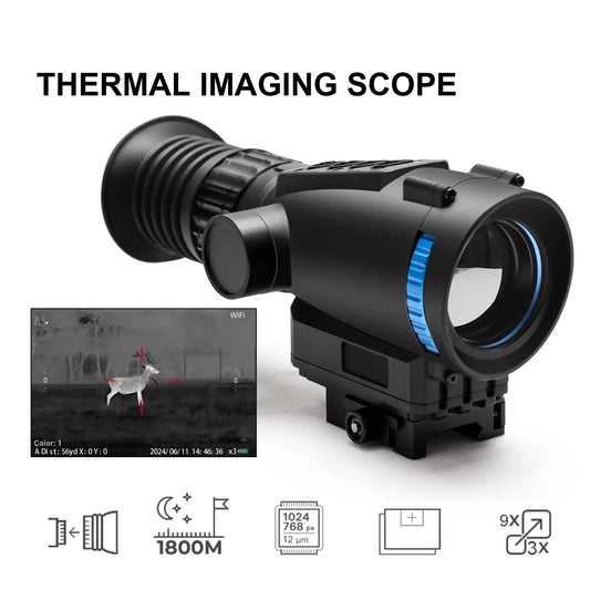 384*288 Thermal Imageing Scope Thermal Rifle Scope 35mm Lens Thermal Imager Sight with Video Rec PIP WiFi from PriceLows™