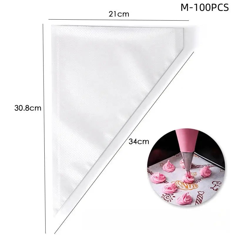 100/50/20pcs Disposable Piping Bag Pastry s Icing Fondant Cake Cream for Decorating Pastries Cakes Baking Tools from PriceLows™