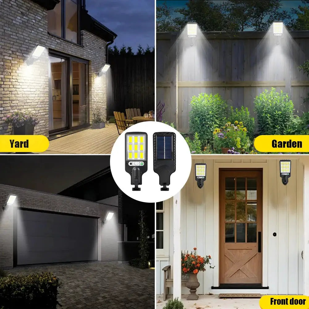 Solar Outdoor LED Wall Light Human Body Motion Sensor 3 Modes IP65 Waterproof Solar Garden Lamp Auto Charging Waterproof Outdoor Street Lantern for Yard Courtyard Garage Terrace Patio Home Exterior Decor Security Night Light from PriceLows™