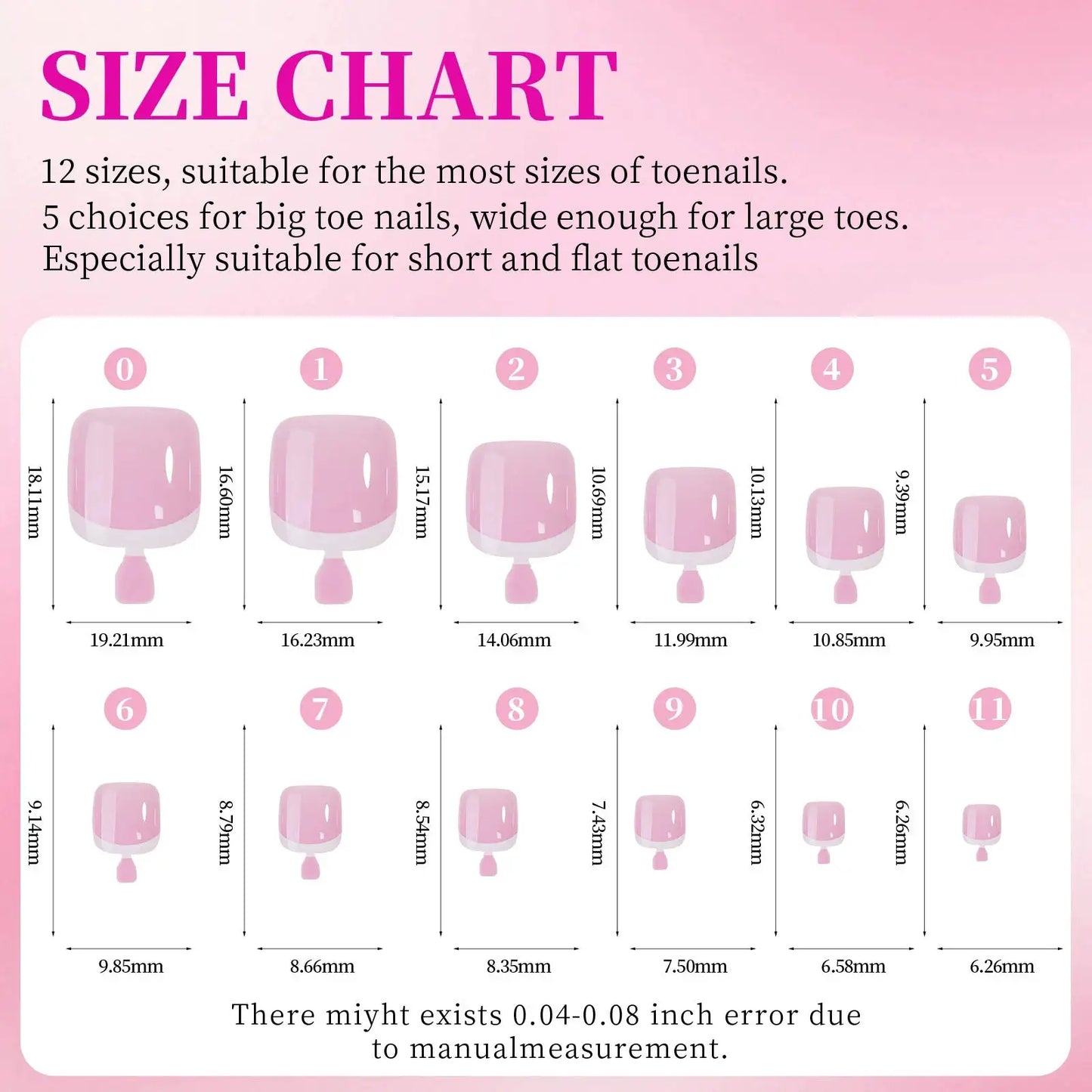96pcs/Box French/Cat Eye Toe Nail Stickers Y2K Square Nail Tips Toe Press On Nails Pre-Designed Soft Gel Thickened Fake Toenails from PriceLows™