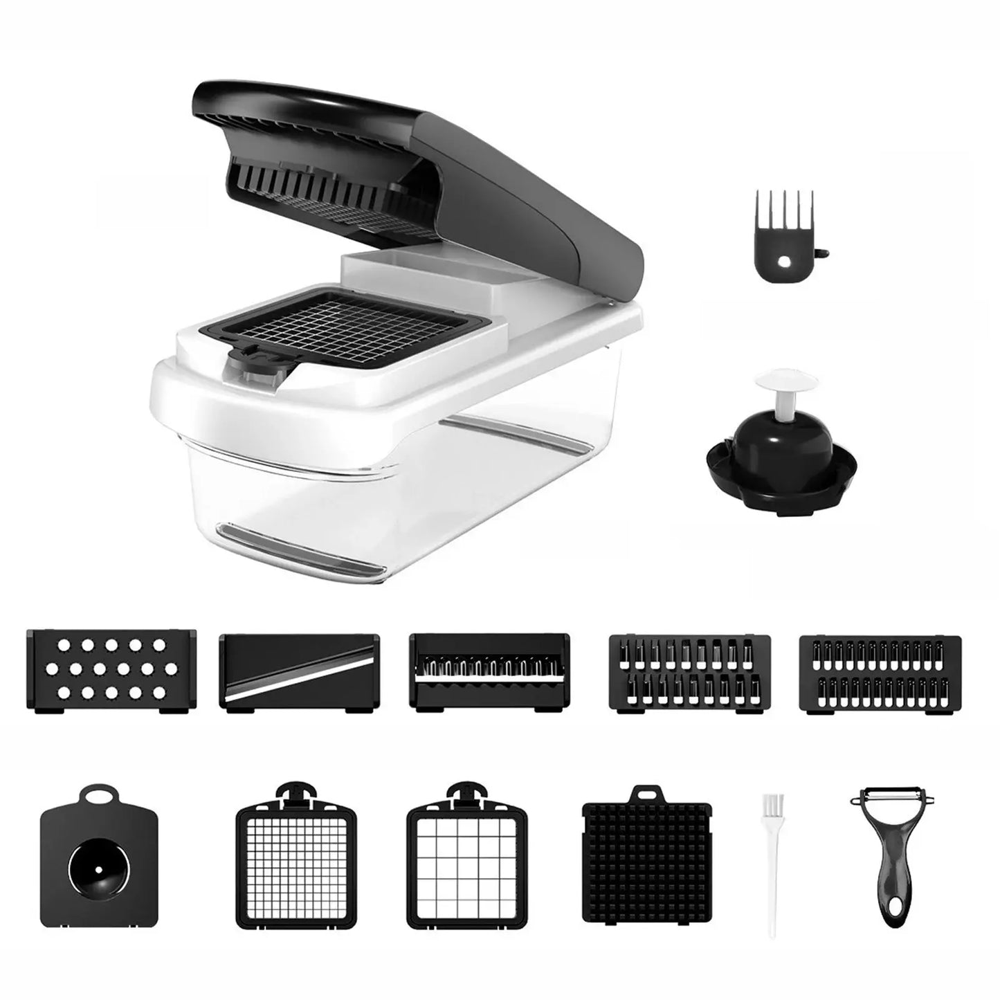 Vegetable Chopper | 15 In 1 Function | 8 Blades With Container