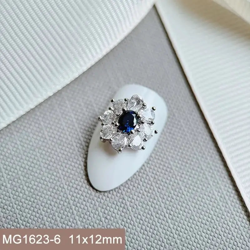 10pcs Luxury Flower Laurel Wreath Zircon Metal Nails Jewelry Decorations DIY Wearing Nail Art Accessories Charms Parts Supplies from PriceLows™