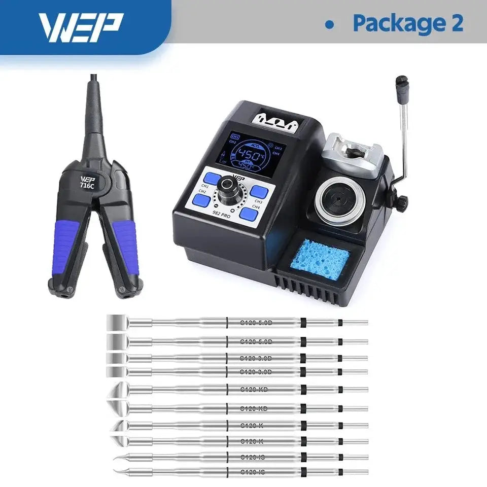 WEP Hot Tweezers Soldering Iron Station 982 PRO Precision Desoldering Station For Micro-components Repair DIY SMD Welding 982DSE from PriceLows™