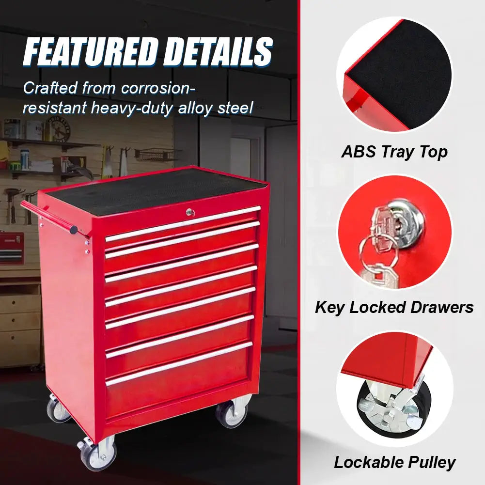HPDMC Rolling Garage Workshop Tool Organizer 6 Drawer Tool Chest, Tool Storage Cabinet for Garage Storage with 4 Wheels from PriceLows™