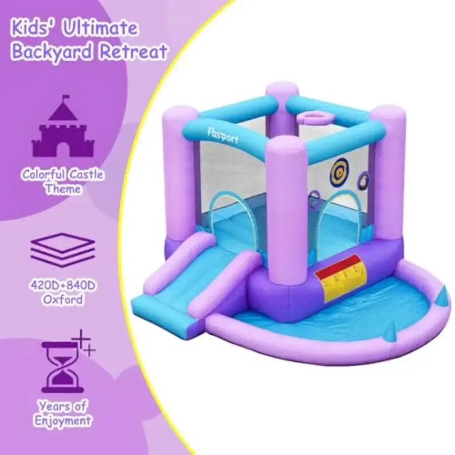 Inflatable Bounce House, Bounce Castle Slide for Indoor Outdoor, Toddler Baby Jumper Bouncer, Jumping Bouncy House with Blower, from PriceLows™