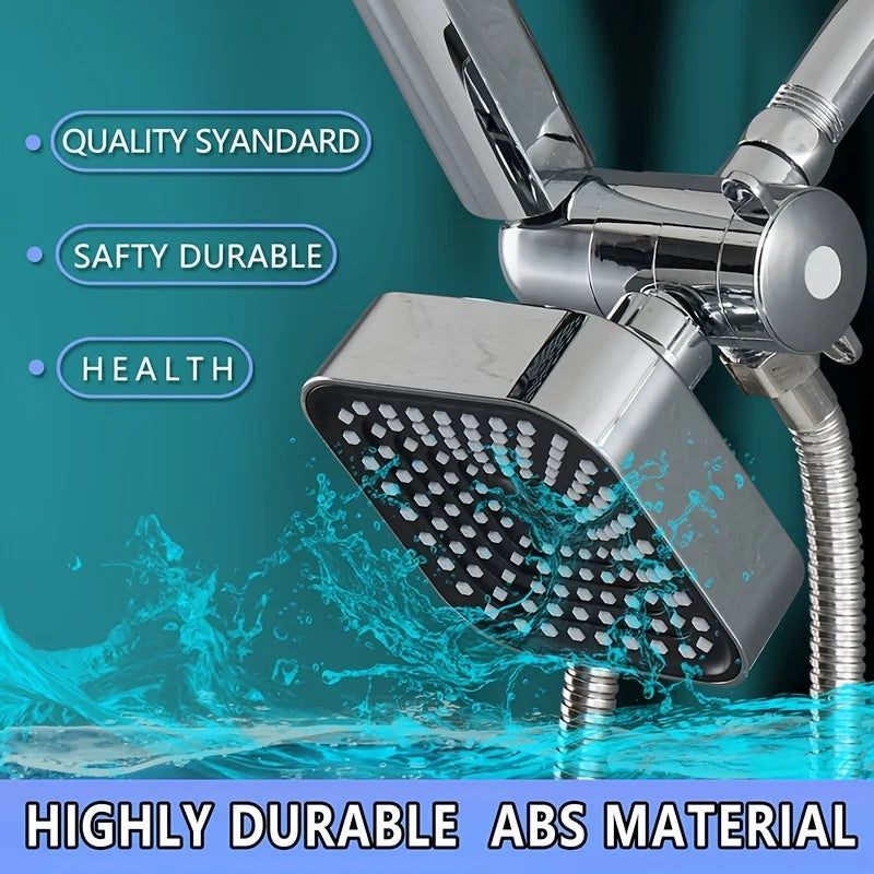 Shower Head Set | Two In One Handheld And Rain | Wall Mounted | With Long Hose