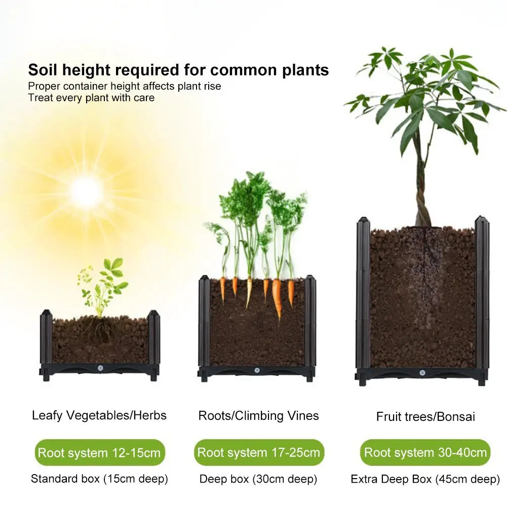 Elevated Plastic Raised Garden Bed Planter Above Ground Flower Vegetable Standing Box Garden Box for Garden Patio Deck Balcony from PriceLows™