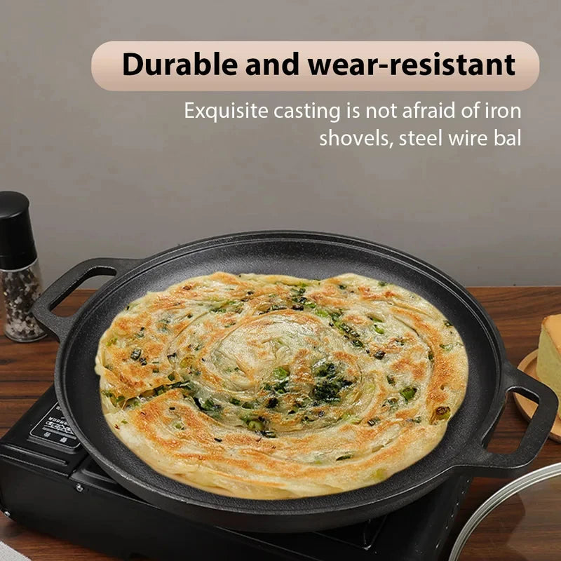 Cast Iron Skillet | Non Stick Surface | Induction And Gas Compatible | 28 cm