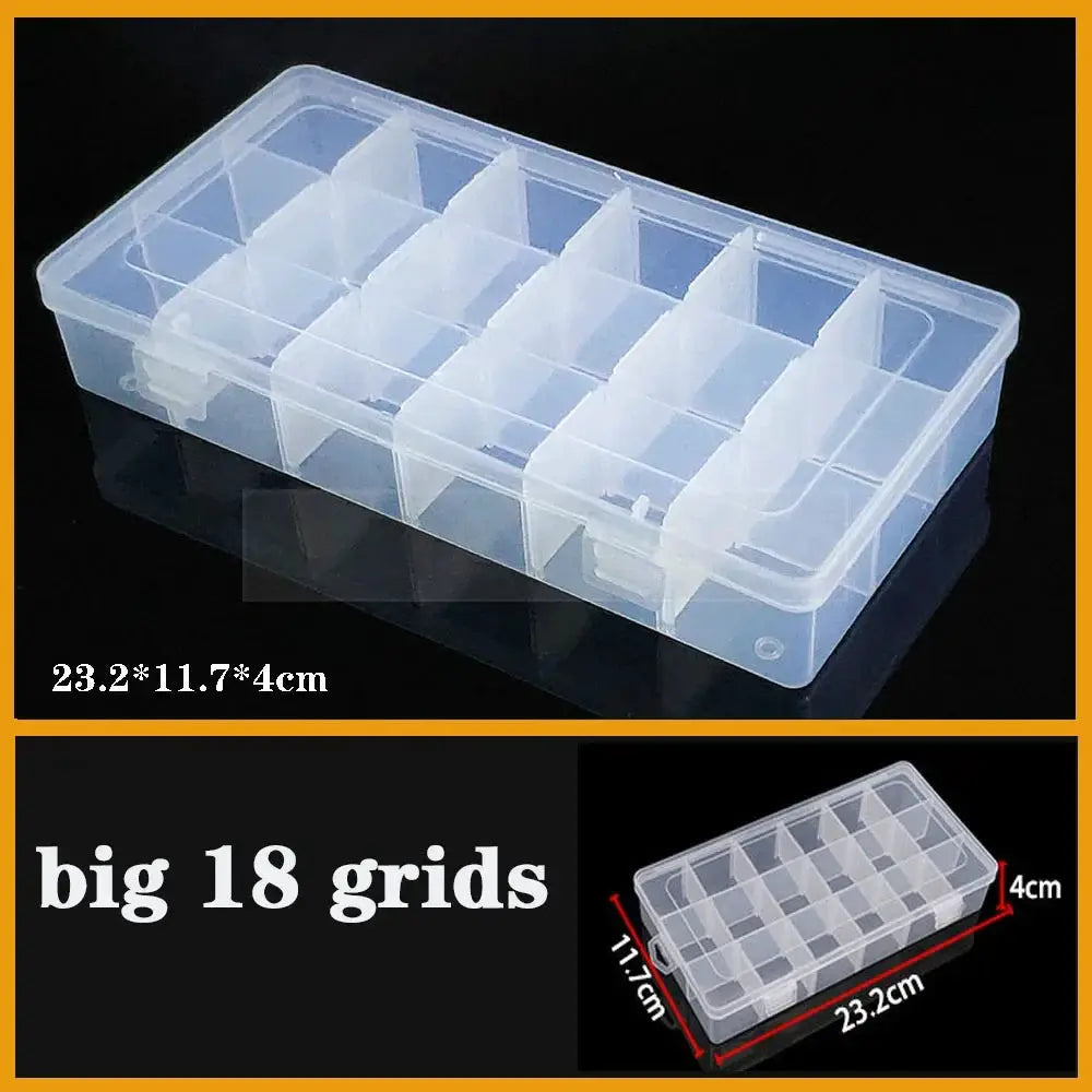 Transparent Plastic box Screw Compartment Box Jewelry Earring Display Case Container Clear Terminal Organizer Tool Storage boxes from PriceLows™