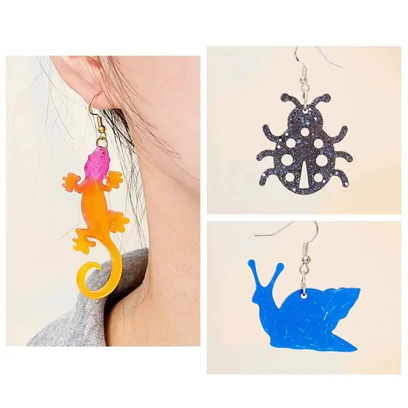 Silicone Jewelry Mold | Cat Dog Bear Shapes | Earring Pendant Charms For Resin Creations
