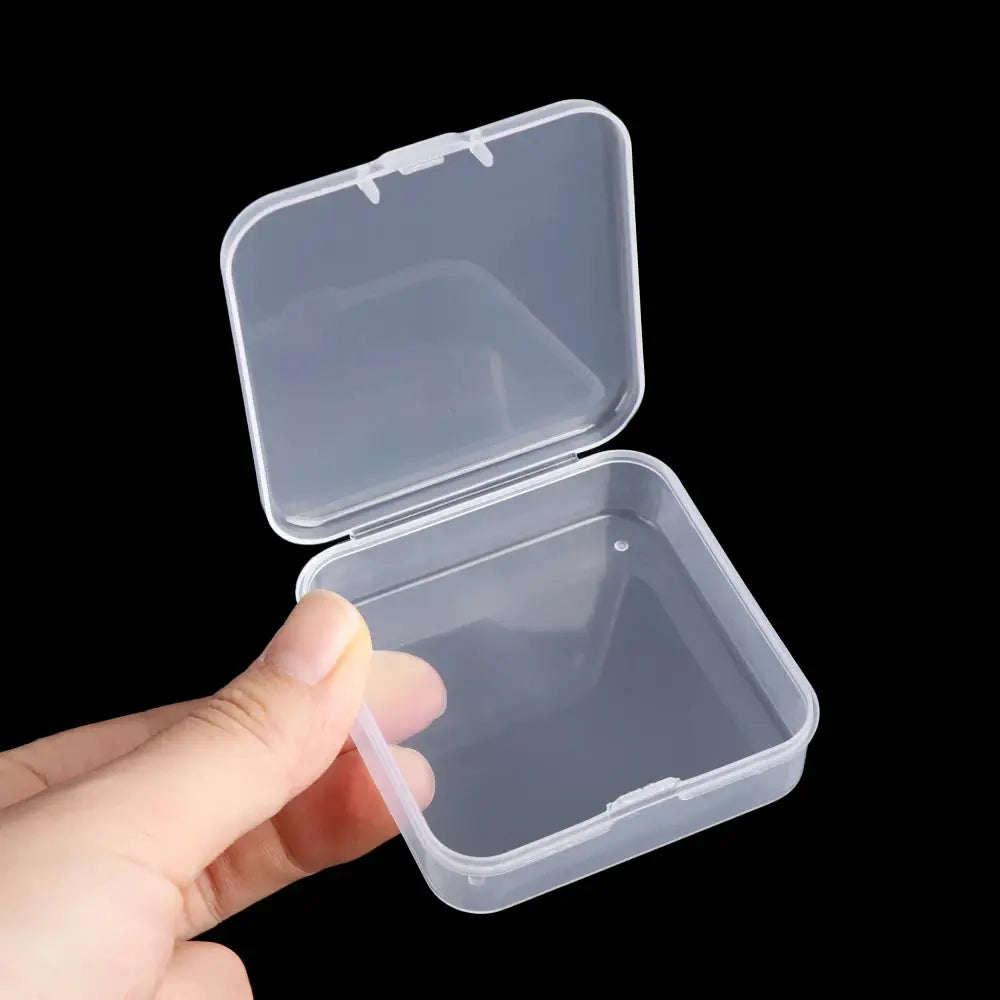 1PC Square/Round Transparent Plastic Storage Box Small Case Beads Earrings Jewelry Container Hardware Organizer Pill Chip Box from PriceLows™