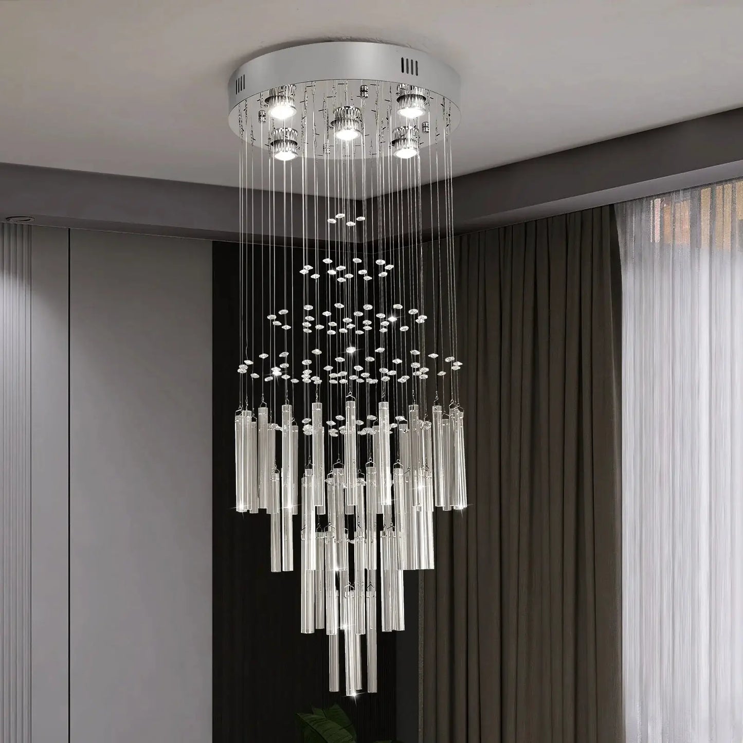 VETRULUS Crystal Ceiling Chandelier Luxury Home Decor Living Room Bedroom Pendant Lights Lustre Lighting Fixture Ceiling Lamps from PriceLows™