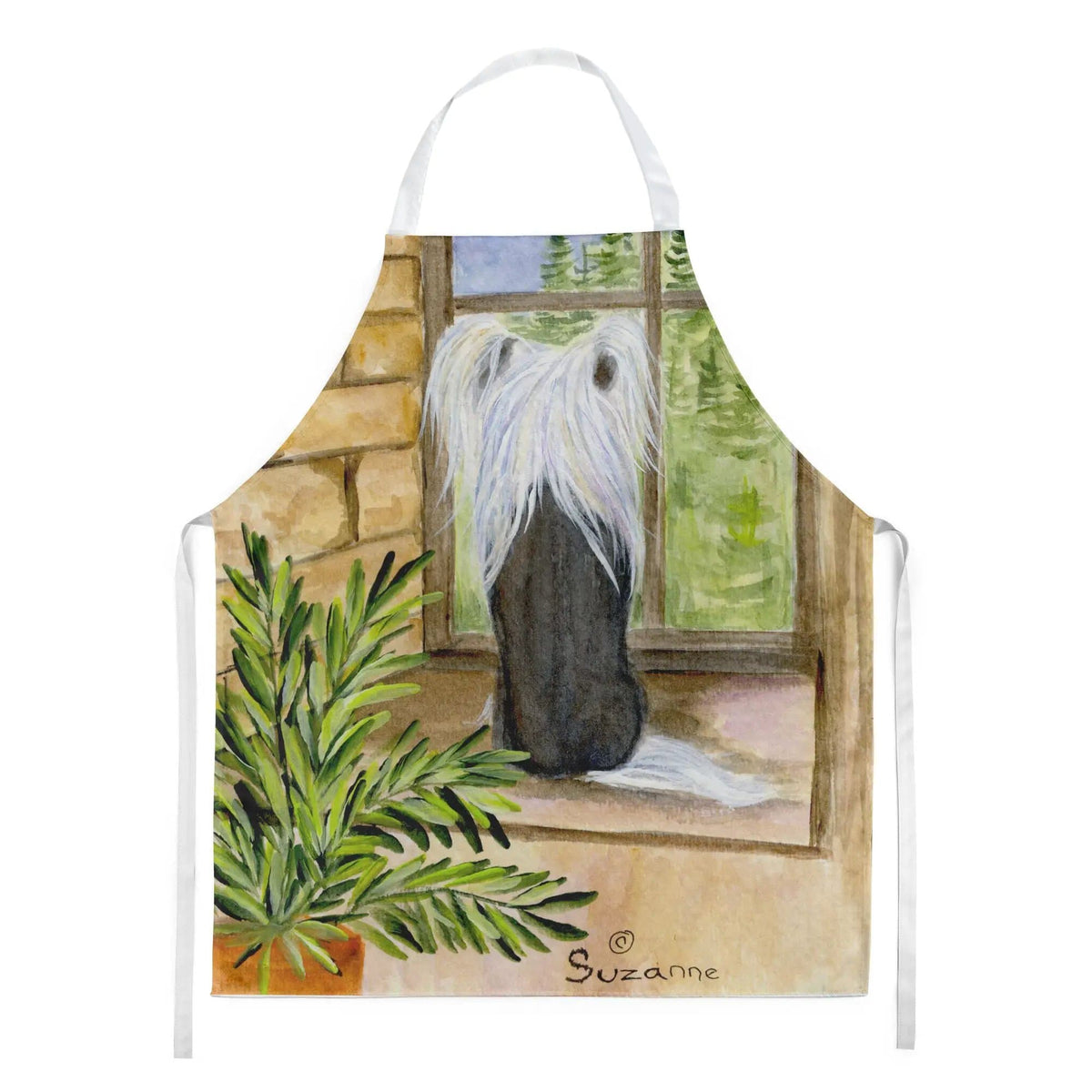 Kitchen Apron | Bib Style Unisex | 27"W x 30"H | Chinese Crested
