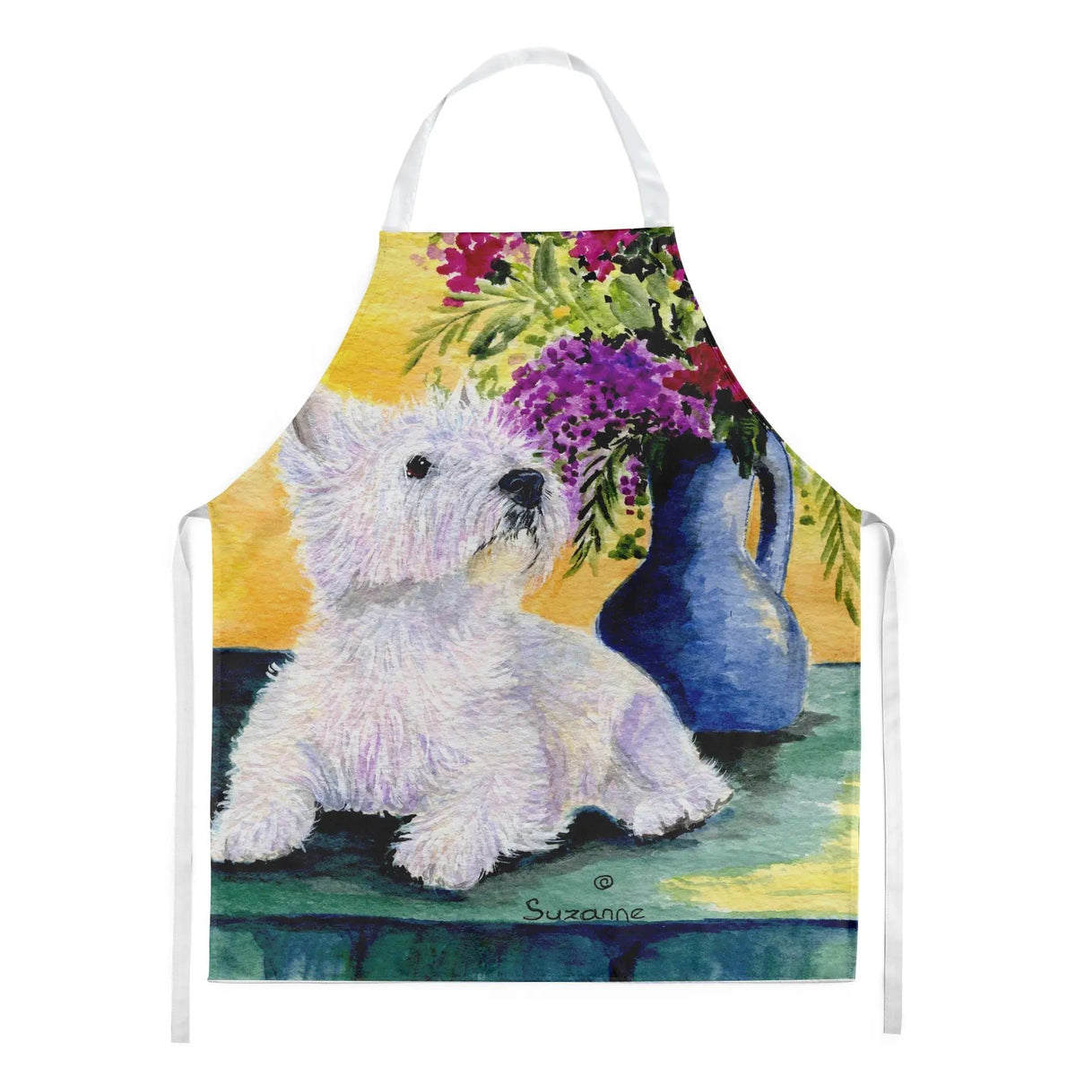 Kitchen Apron | Bib Style Unisex | 27"W x 30"H | Westie (Style 6)