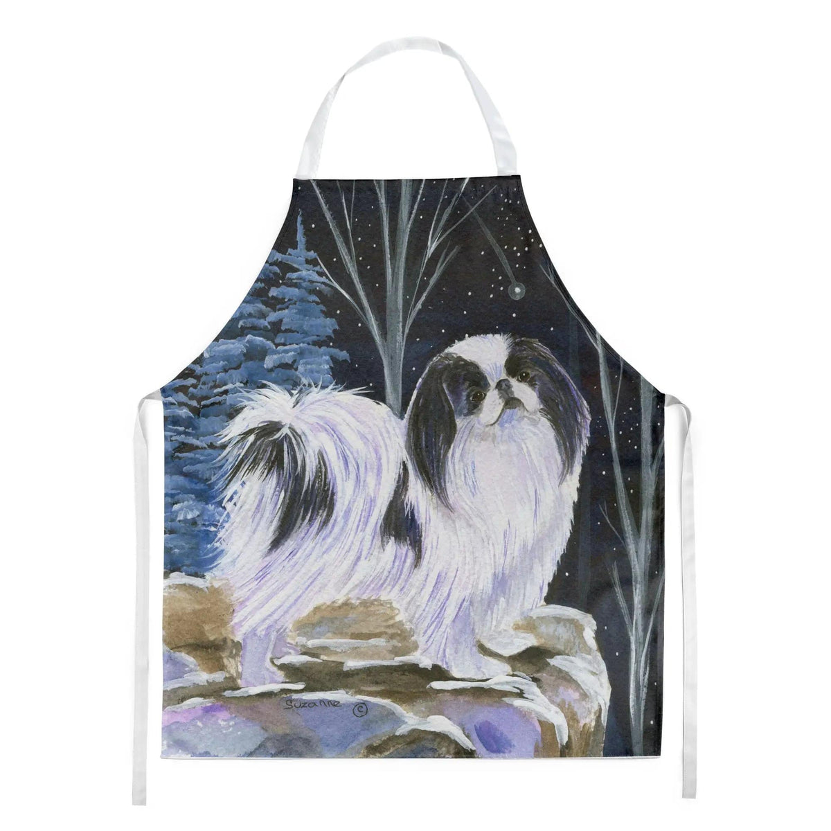 Kitchen Apron | Bib Style Unisex | 27"W x 30"H | Starry Night Japanese Chin