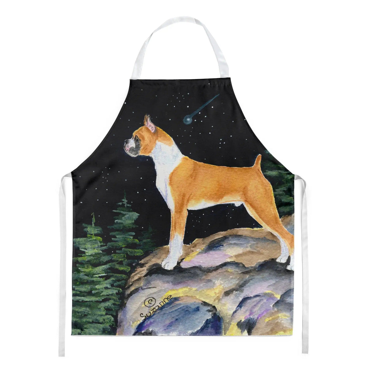 Kitchen Apron | Bib Style Unisex | 27"W x 30"H | Starry Night Boxer