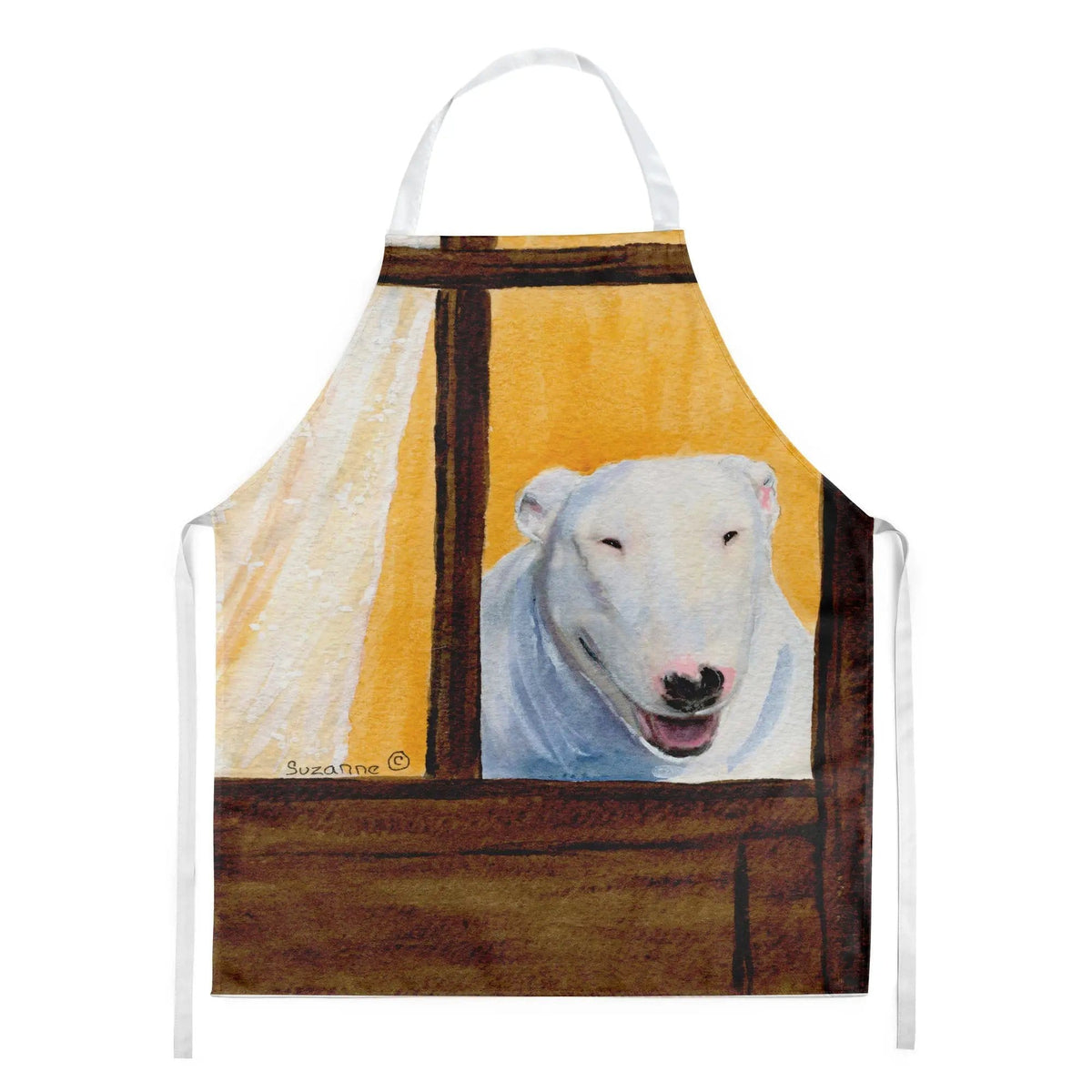 Kitchen Apron | Bib Style Unisex | 27"W x 30"H | Bull Terrier