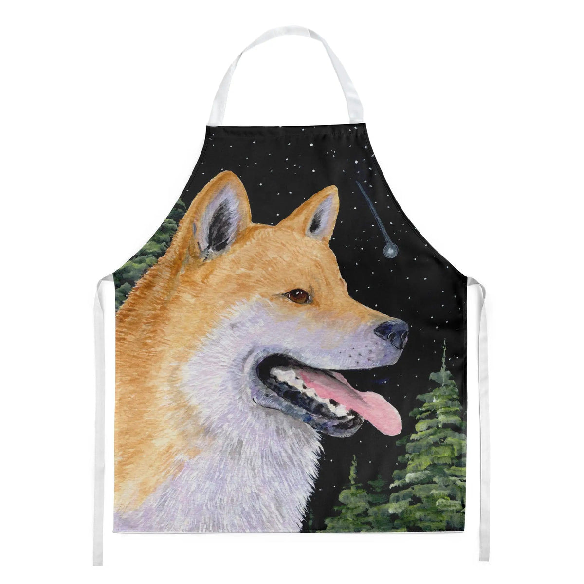 Kitchen Apron | Bib Style Unisex | 27"W x 30"H | Shiba Inu (Style 2)