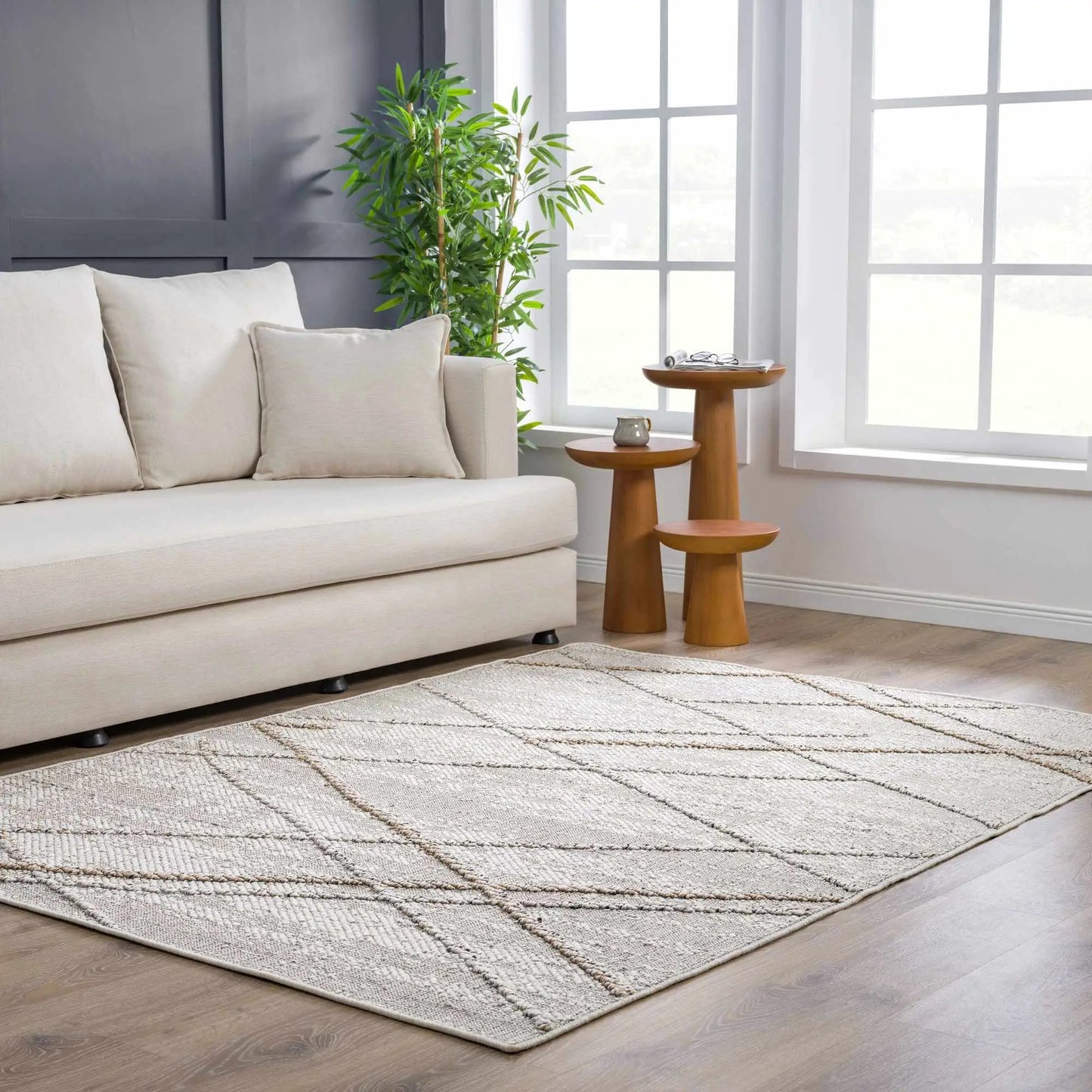 Baqer Bone & Tan Area Rug from PriceLows™