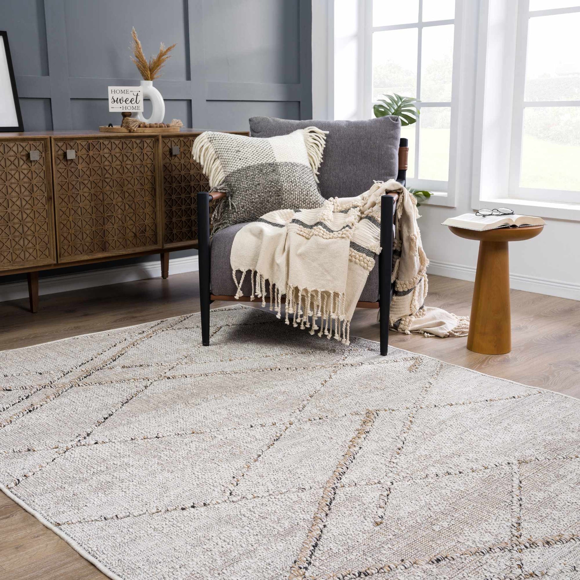 Baqer Bone & Tan Area Rug from PriceLows™