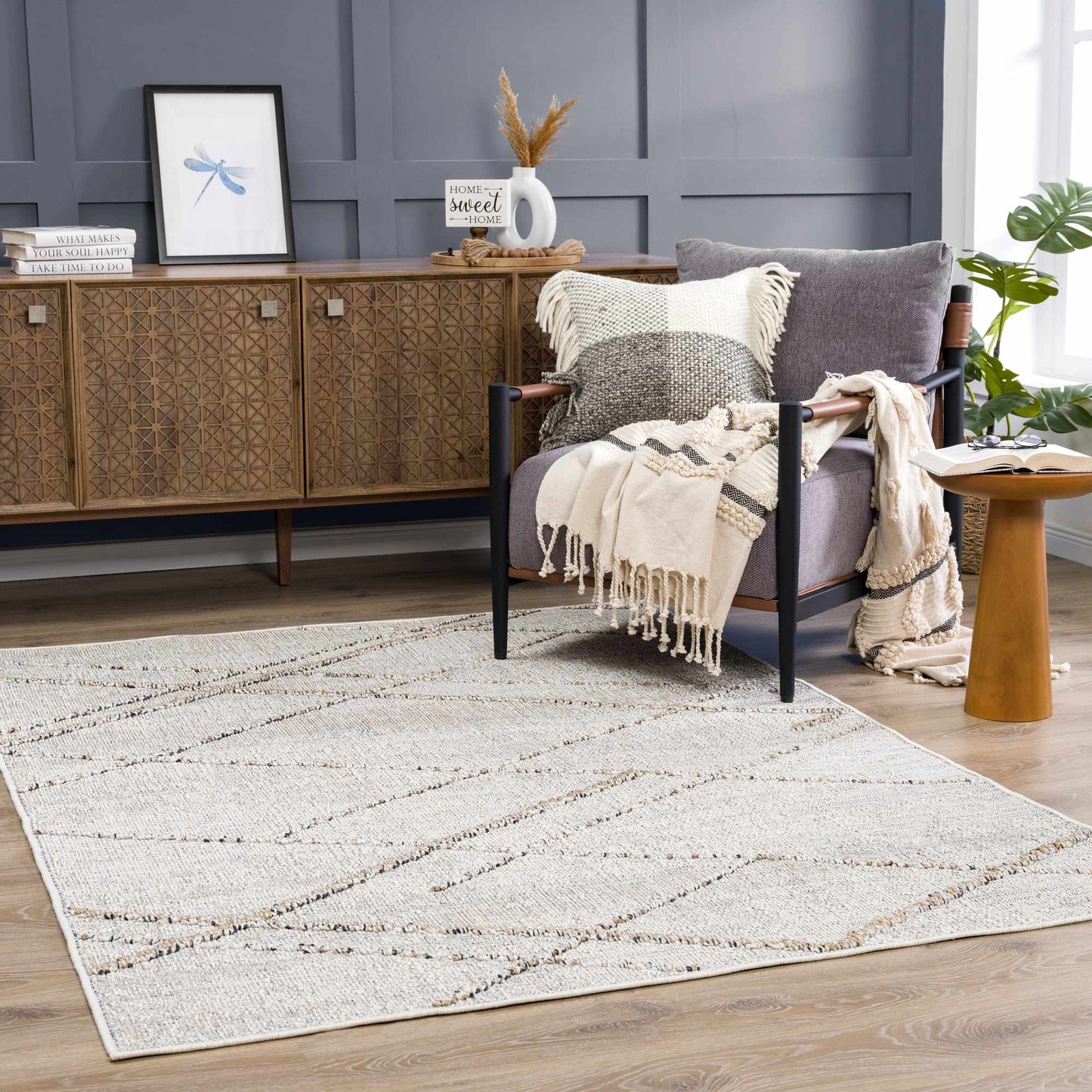 Baqer Bone & Tan Area Rug from PriceLows™