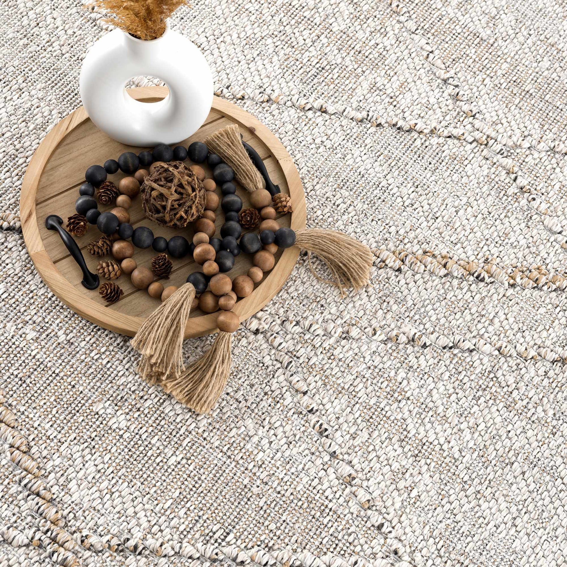 Baqer Bone & Tan Area Rug from PriceLows™