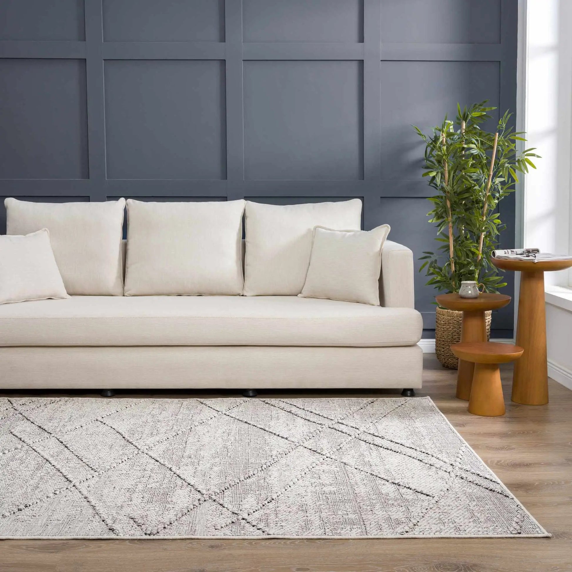Baqer Bone & Taupe Area Rug from PriceLows™