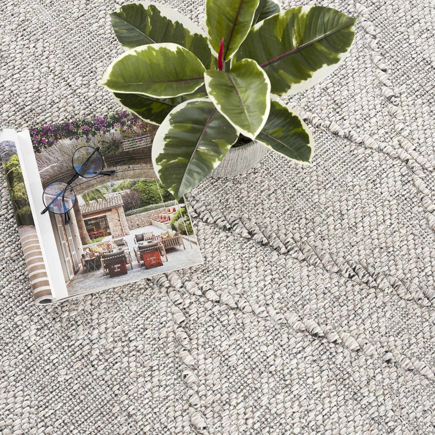 Baqer Bone & Taupe Area Rug from PriceLows™