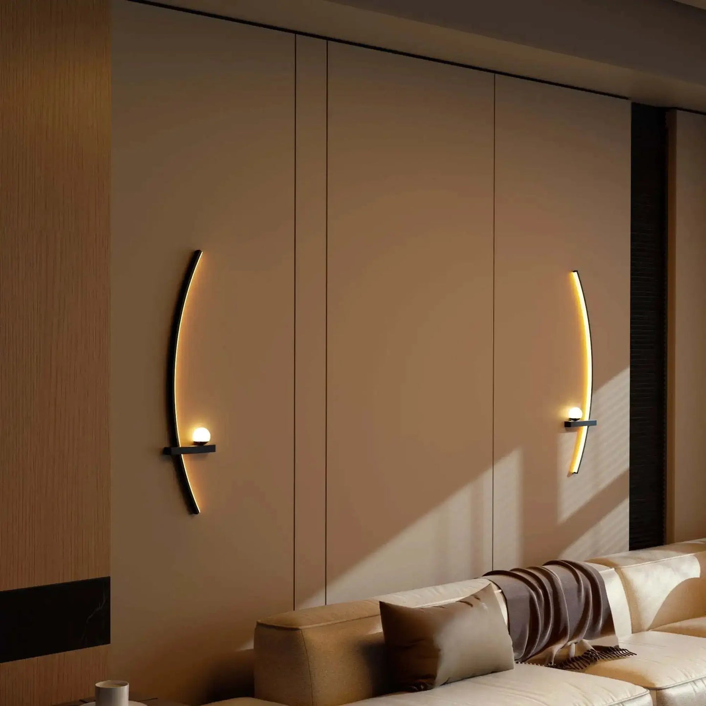 2pcs Modern Adjustable LED Wall Sconce, 31.5" Arched Metal Bedside Lamp, 3000K Warm Glow, Indoor Use for Bedroom from PriceLows™