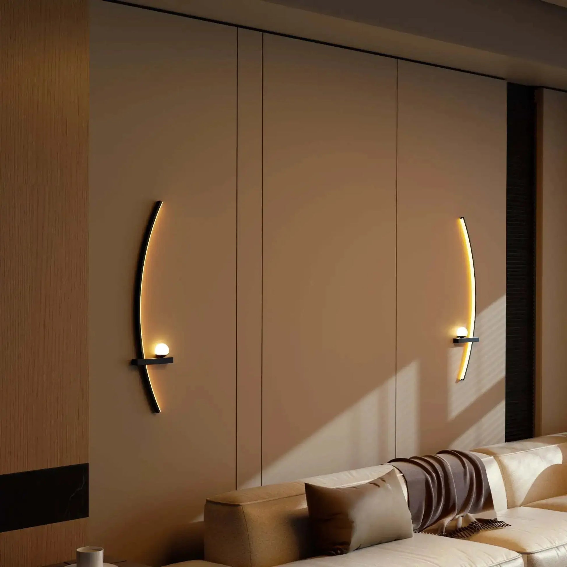 2pcs Modern Adjustable LED Wall Sconce, 31.5" Arched Metal Bedside Lamp, 3000K Warm Glow, Indoor Use for Bedroom from PriceLows™