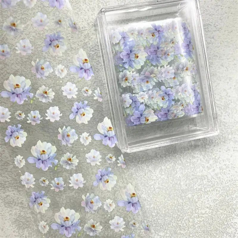 1Pc 100cm Flower Nail Foils for Transfer Paper Floral Stickers Rose Nails Wraps Tulip Nail Art Decorations from PriceLows™