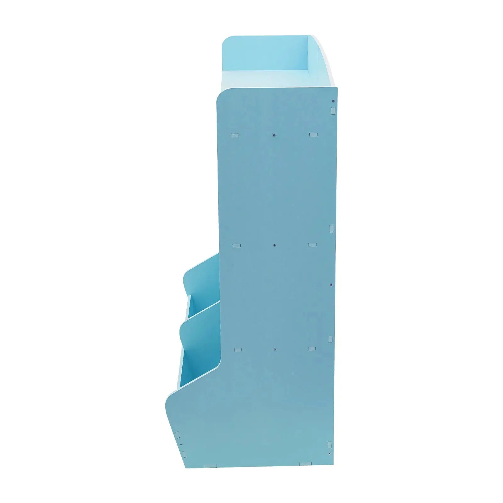 Kids Toy Storage Organizer 4 Tier Children Bookshelf Floor Standing Kid Bookcase Blue Toy Rack for Playroom Bedroom from PriceLows™