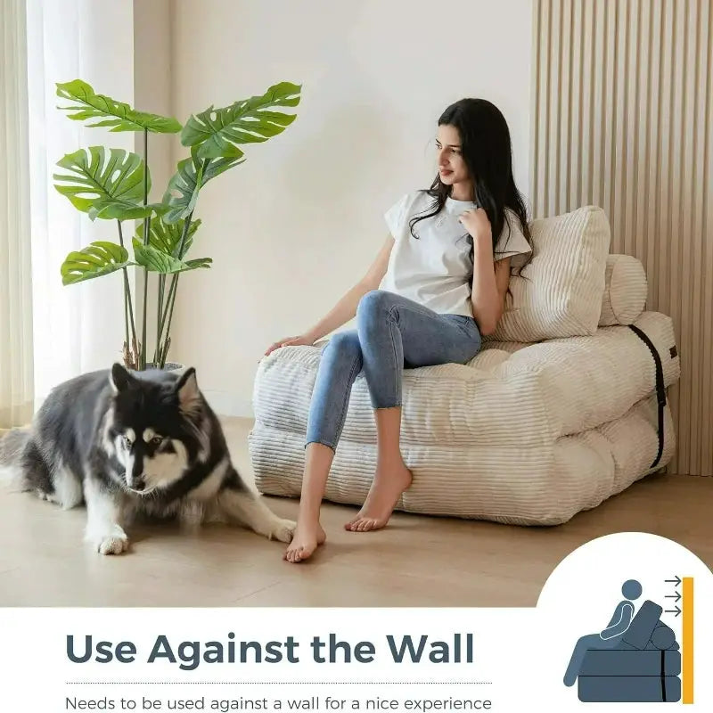Vacuum Compression Sofa Foldable Simple Fabric Corner Modular Couch Floor Multi Function Nordic Living Room Bedroom Decoration from PriceLows™