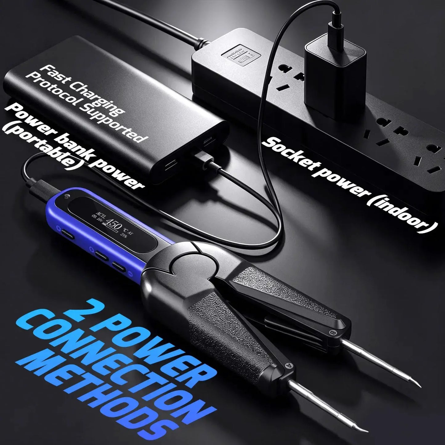 Portable Hot Tweezer Soldering Station 25W/60W Optional WEP 928D-IX Soldering Iron Kit For Precision DIY Hand Tool Support PD/QC from PriceLows™