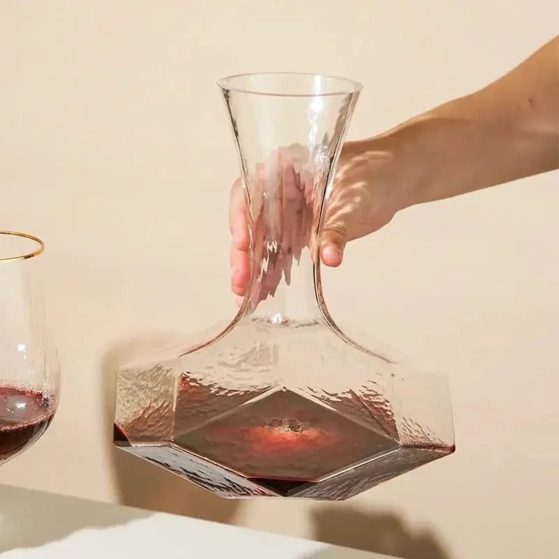 Irregular Wine Decanter Creativity 1450ml Decanter Dispenser Crystal Glass Wine Aerator Mirror Jug Gift Bar Decor Art Glassware from PriceLows™