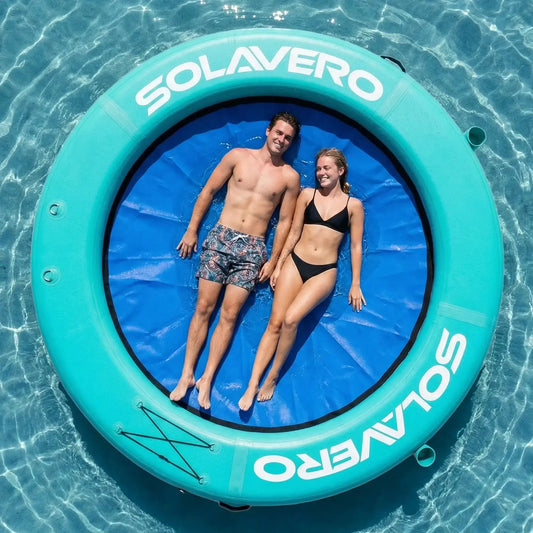 Inflatable Floating Dock | 3-4 Person | Foldable Design | Pool, Lake