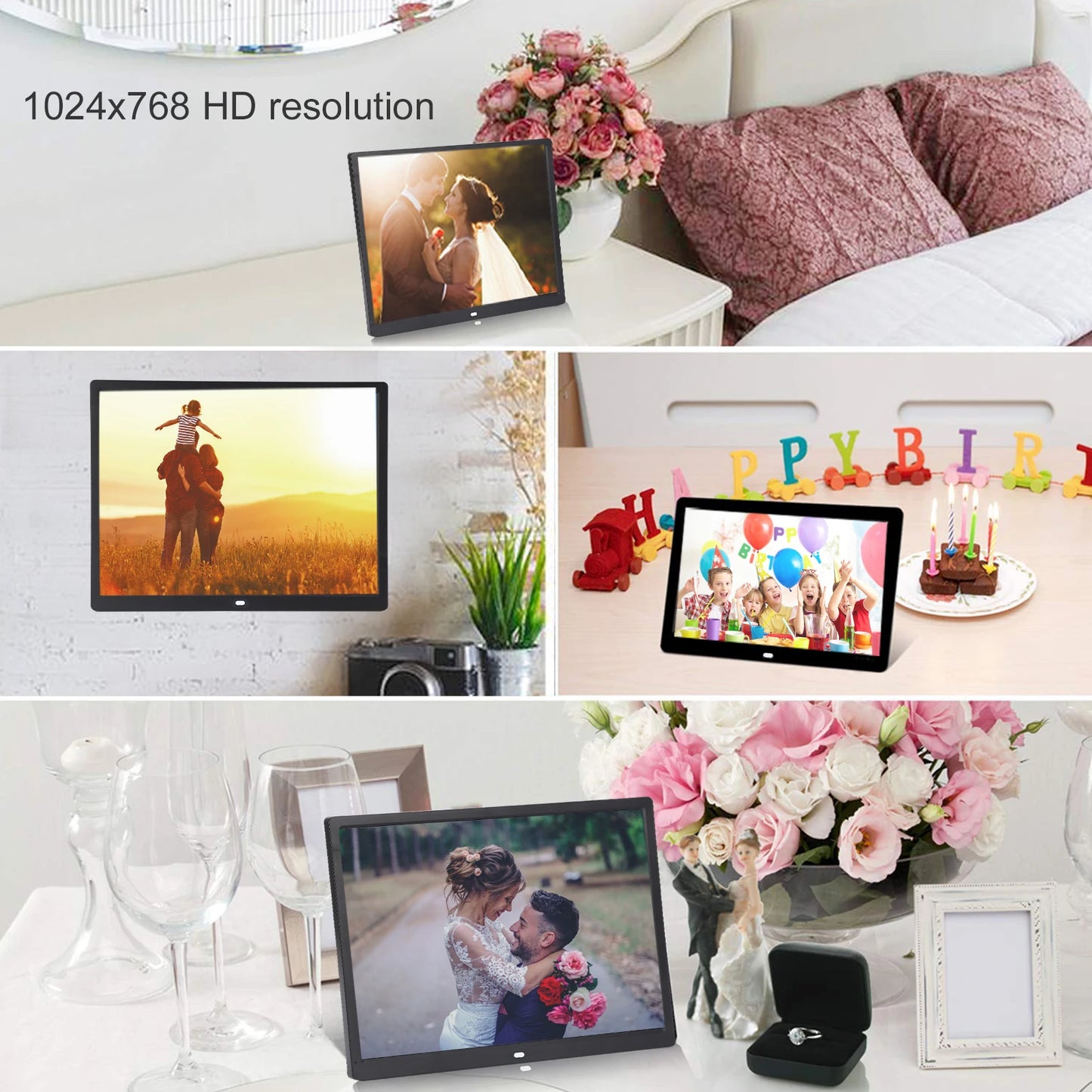 Digital Photo Frame | 15 Inch Display | 1024x768 Resolution | 100V-240V
