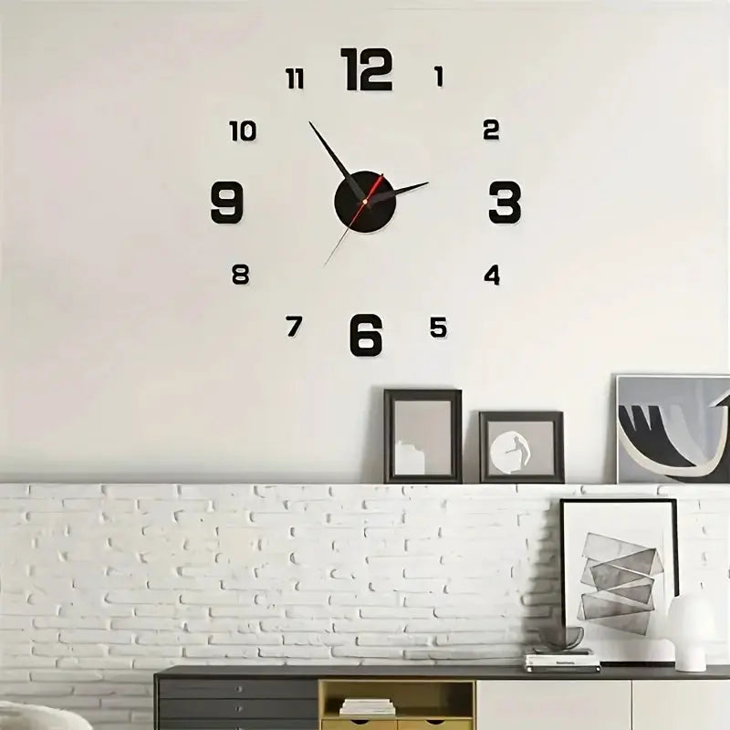 Simple LED wall clock with night light function, silent, modern decorative digital wall clock, DIY 3D digital wall clock from PriceLows™