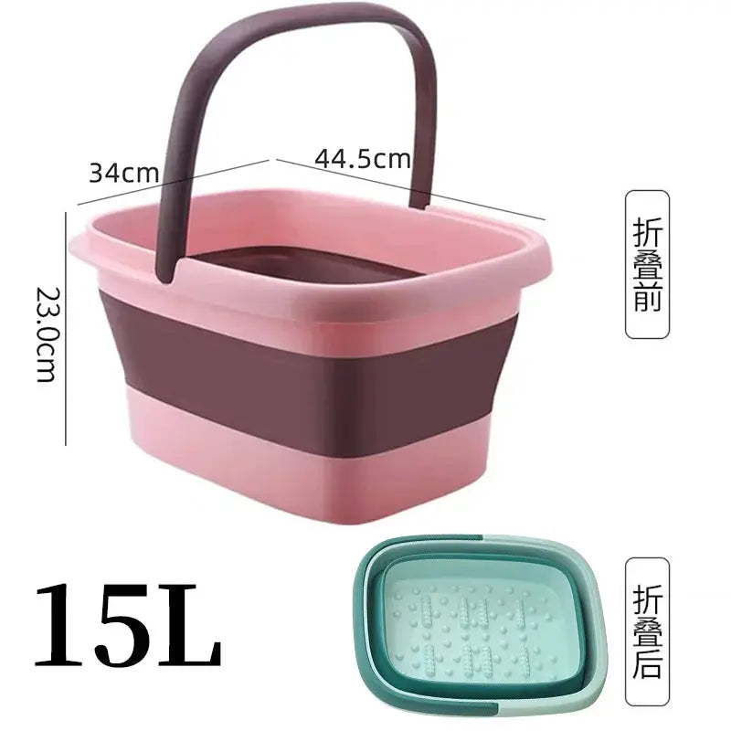 Portable Foot Soaking Tub | Deep Foldable Basin | Compact Home Spa | Large Capacity