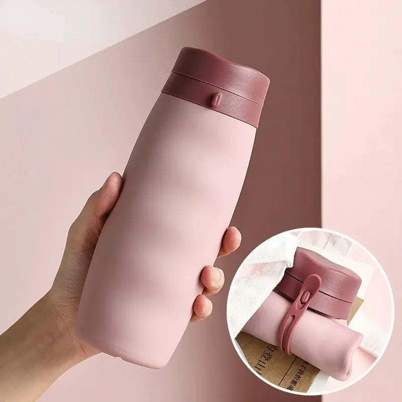 600ml Foldable Water Bottles Soft Flask Sports Drinking Water Bag Collapsible Portable Outdoor Running Camping Travel BPA Free from PriceLows™