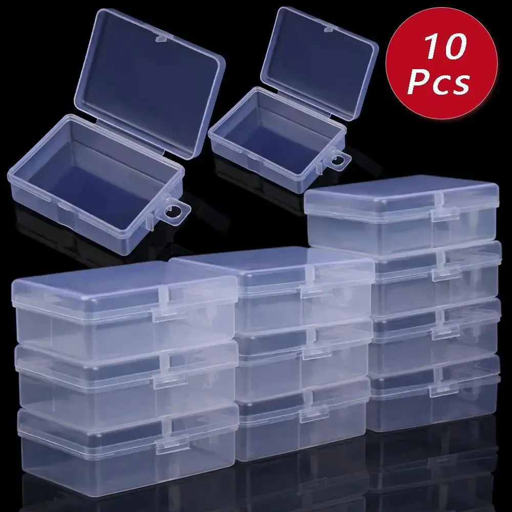 10PCS Mini Boxes Rectangle Plastic Clear Dustproof Storage Case For Small Items Container Jewelry Earrings Beads Packaging Boxs from PriceLows™