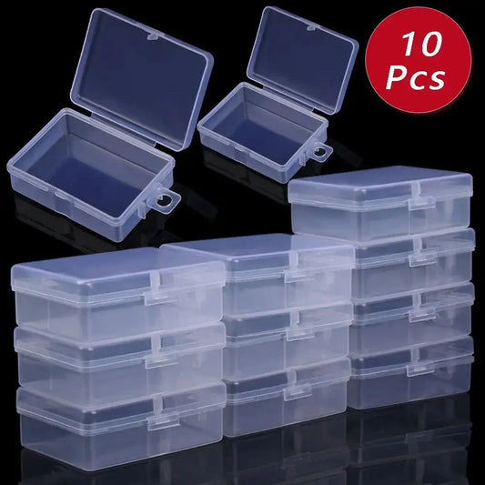 10PCS Mini Boxes Rectangle Plastic Clear Dustproof Storage Case For Small Items Container Jewelry Earrings Beads Packaging Boxs from PriceLows™