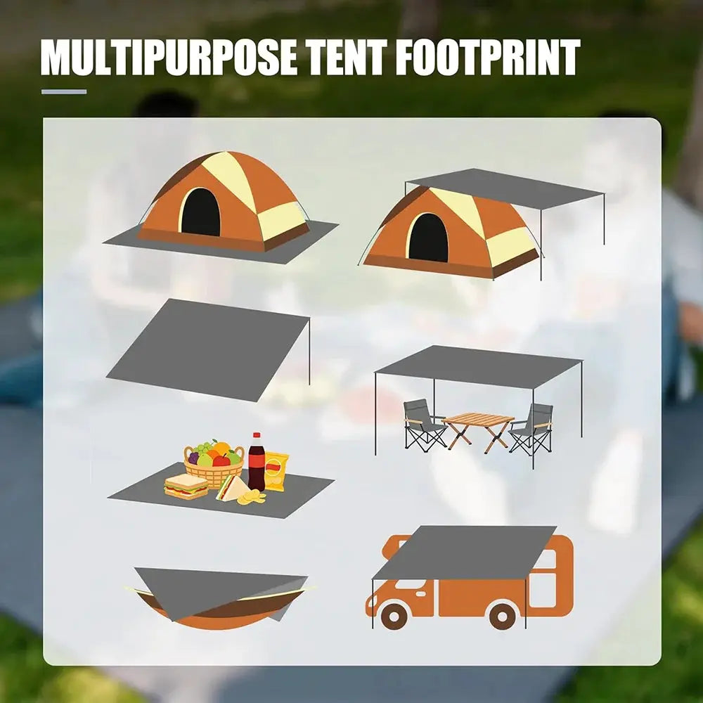 Waterproof Oxford Tarp | Thickened Sun Shade Sail | Picnic Mat & Tent Footprint